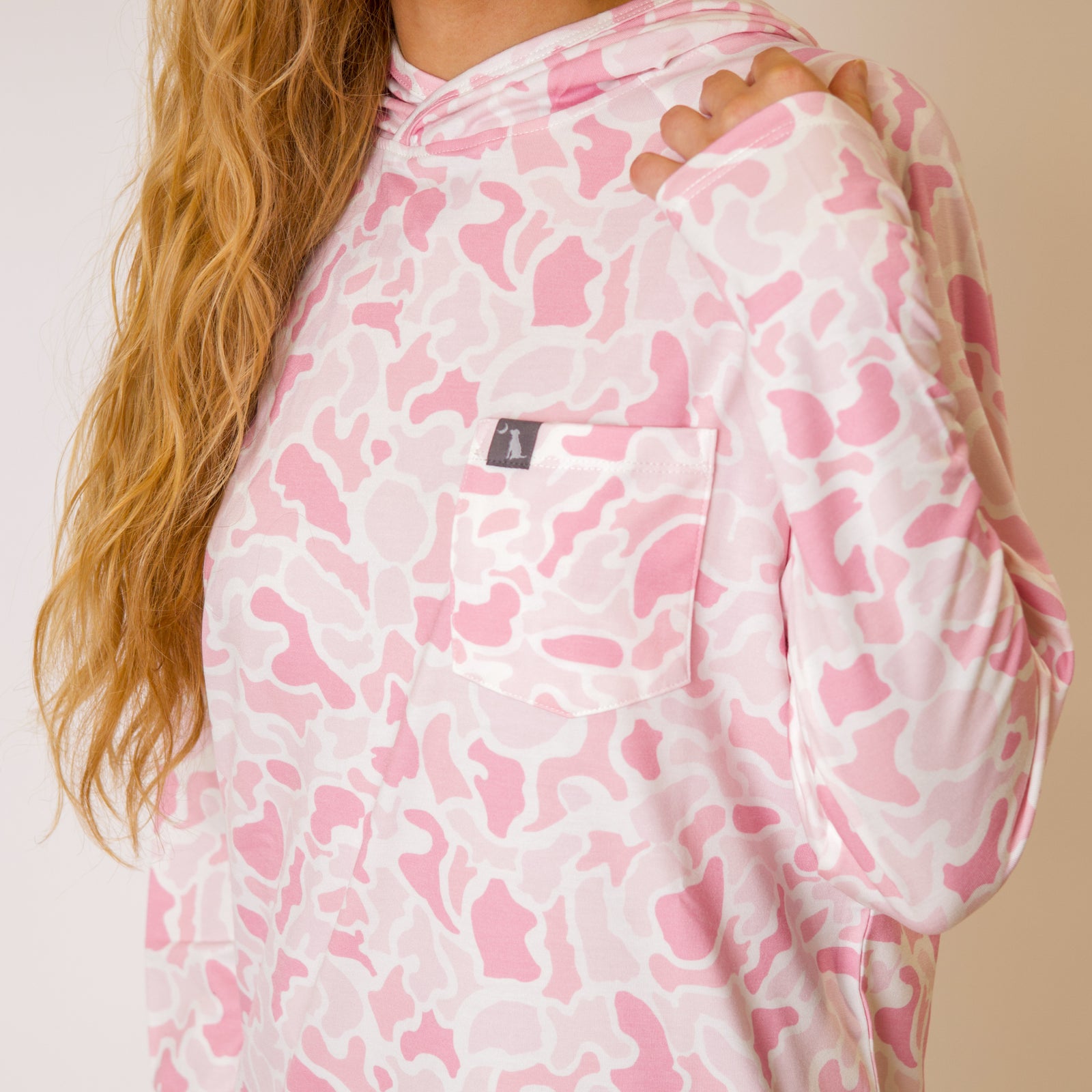 Local Girl Heather Blend Hoodie in Light Pink