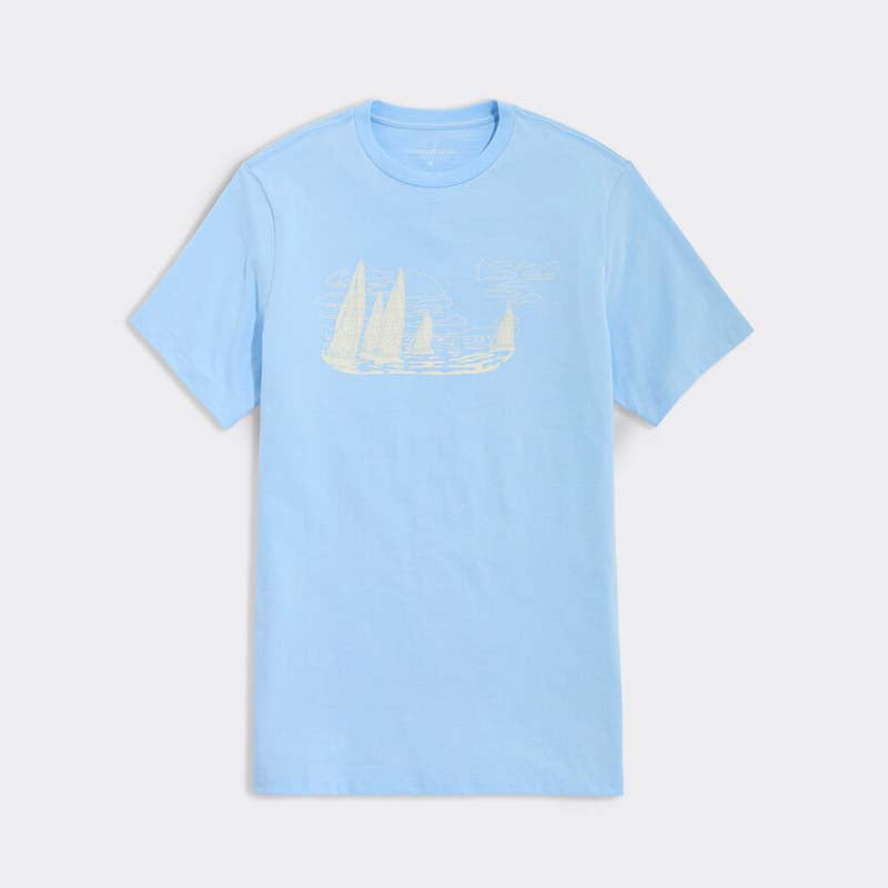 Sailboat Whale Fill Short Sleeve Pocket T-Shirt