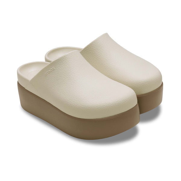 Crocs Dylan Platform Clog Slip-On Shoes in Frappe Latte | Palmetto