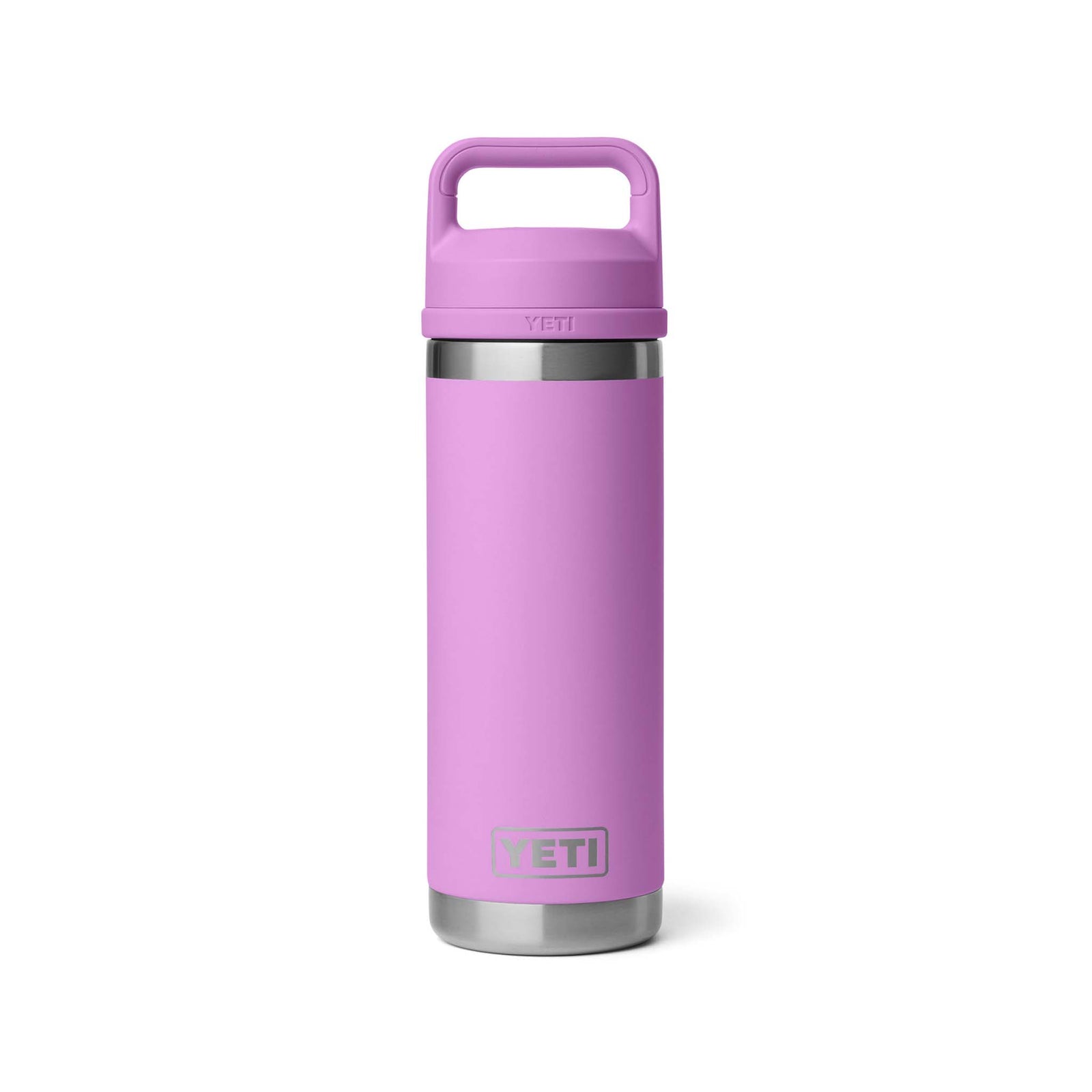 Yeti Desert Bloom Rambler 18oz Chug Bottle shown on a white background.