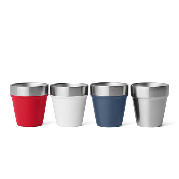 YETI Red, White, and Navy 4 Piece Shot Glass Set with Case