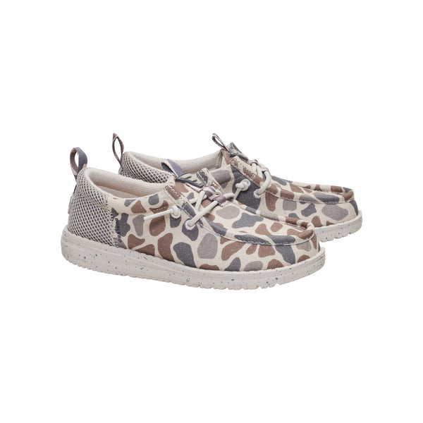 HEYDUDE x Burlebo Youth Wally Funk in Deer Camo | Palmetto Moon