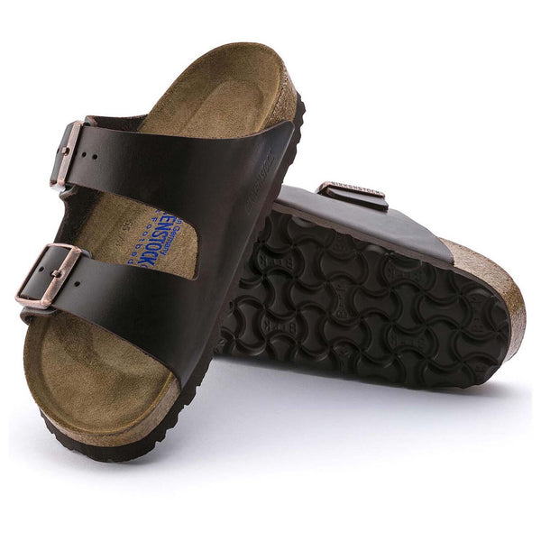 Birkenstock Arizona Soft Footbed sandals dark brown oiled leather Men Size 11 Mens Birkenstock Arizona Soft Footbed Slide Sandal - Habana  main image 3