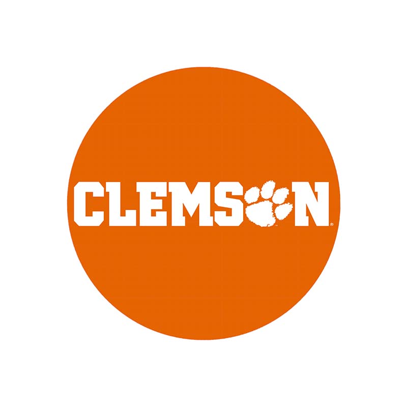 3 Inch Clemson with Paw Button