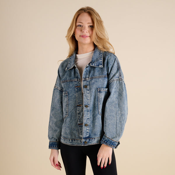 Rivalry Runway Dark Wash Denim Jacket | Palmetto Moon