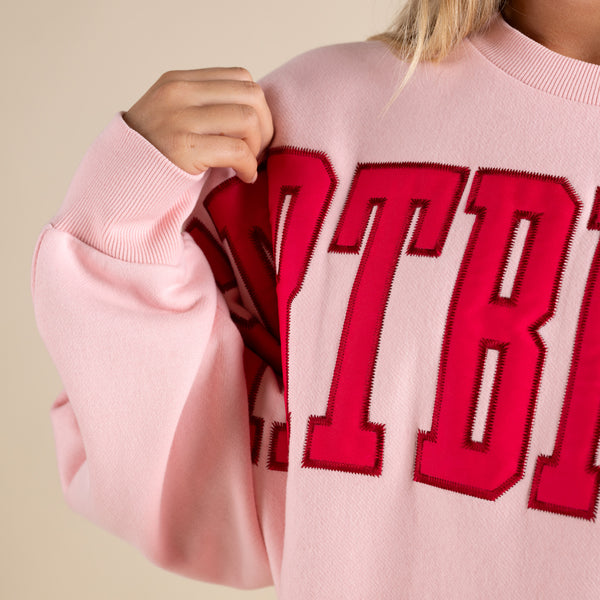 トレーナー/スウェット epine heart sweat baby pink Heart To Heart Mockneck Sweatshirt