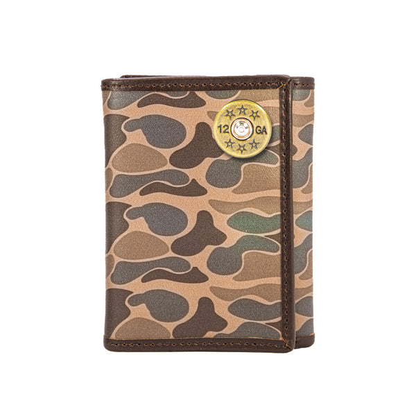 ZEP-PRO Shotgun Brown Camo Tri Fold Wallet | Palmetto Moon