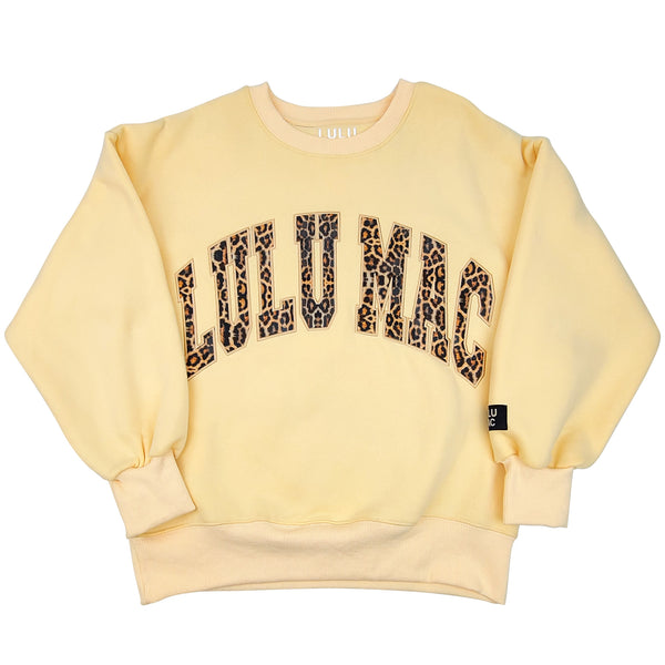 Girlie Girl Originals Lulu Mac Puff Crewneck Sweatshirt in Yellow