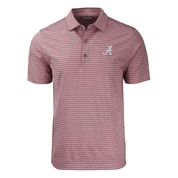 Cutter & Buck Alabama Heather Stripe Short Sleeve Polo | Palmetto Moon