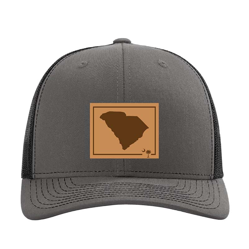 South Carolina Outline Trucker in Charcoal and Black