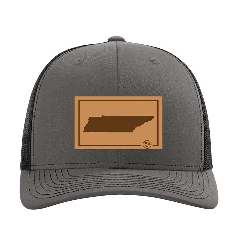 Tennessee Outline Trucker in Charcoal and Black