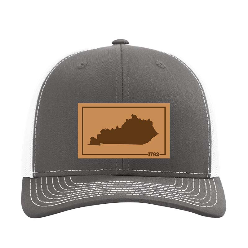 Kentucky Outline Trucker in Charcoal and White