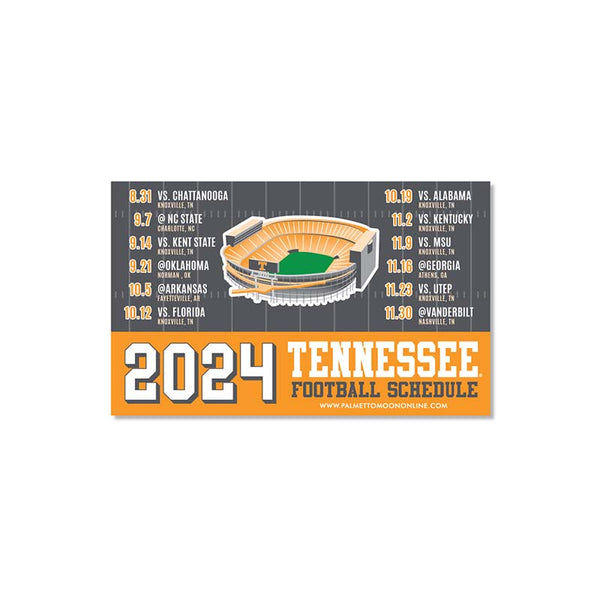 SDS Design Tennessee 2024 Football Schedule Magnet | Palmetto Moon sds-design-tennessee-2024-football-schedule-magnet-palmetto-moon