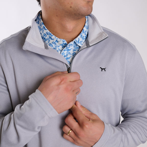 マアム　CD.トレーナー Simply Southern Quarter Zip Pullover in Granite | Palmetto Moon