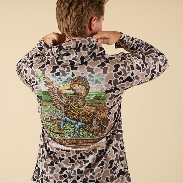 Combat Waterfowl Paper Route Front Lines Performance Long Sleeve