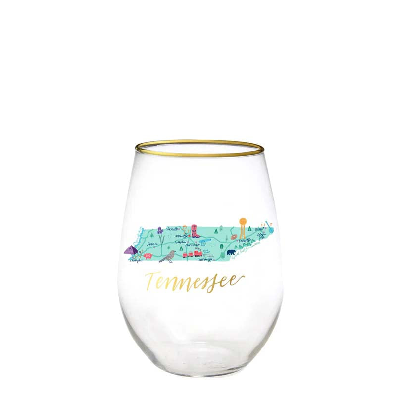 Tennessee Icons Stemless Wine Glass