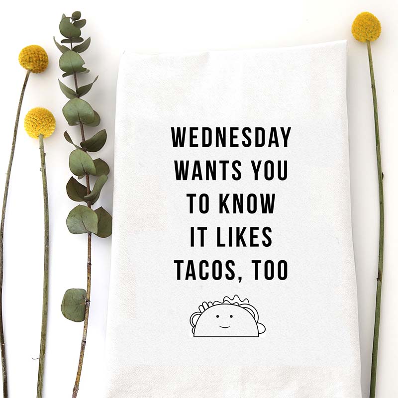 Wednesday Tacos Dish Towel