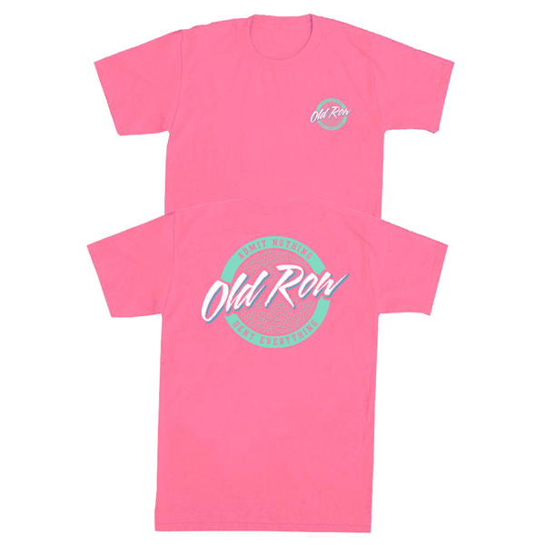 vaundy 不可幸力 ロンT M & Logo T-Shirts Pink L Old Row Circle Logo Short Sleeve T-Shirt in Neon Pink | Palmetto Moon