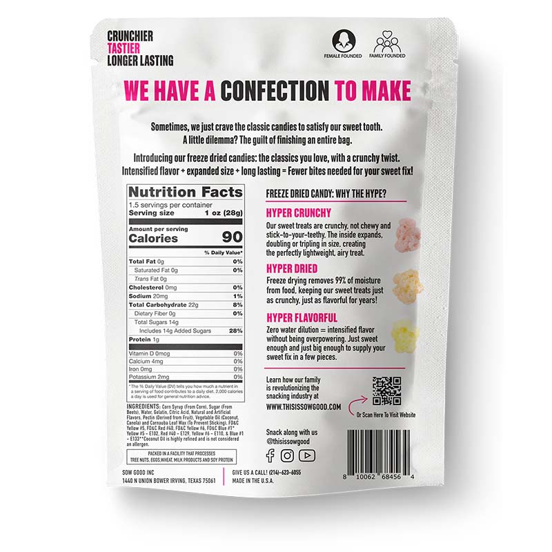 crunchy bears nutrition facts