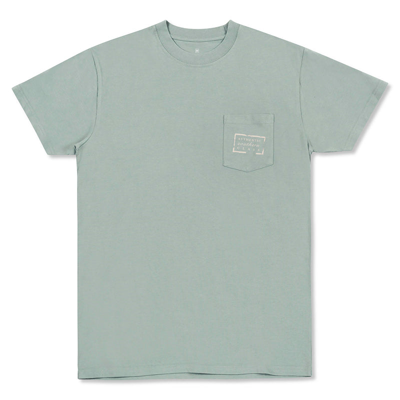 Authentic Rewind Short Sleeve T-Shirt in light green front view
