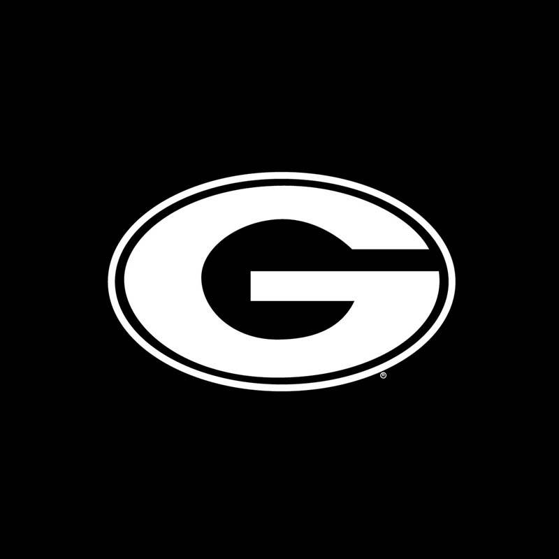 3&quot; UGA G Decal in White