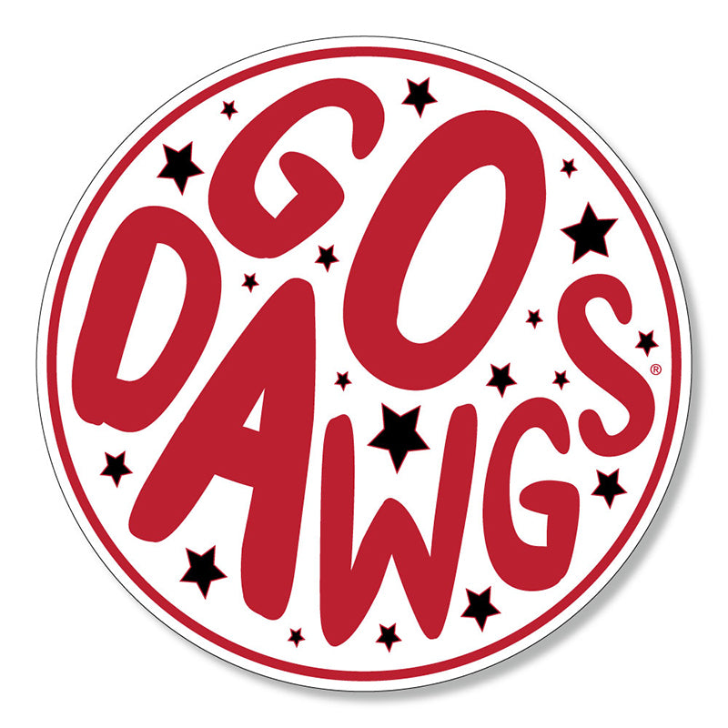 3&quot; Circle Star Go Dawgs Decal