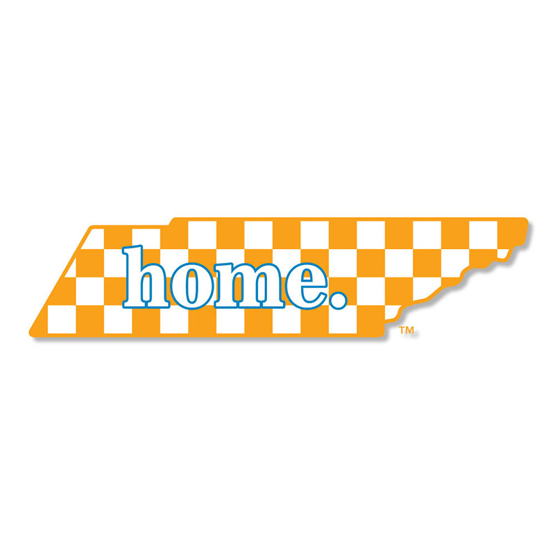 Tennessee State Orange and White Checkered Home Decal