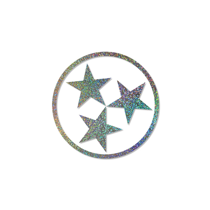2" Tri-Star Decal in Hologram