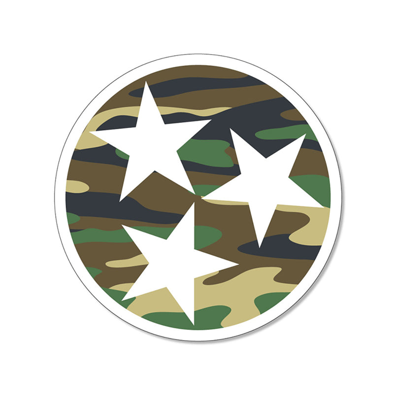 3" Tri-Star Decal in Camouflage