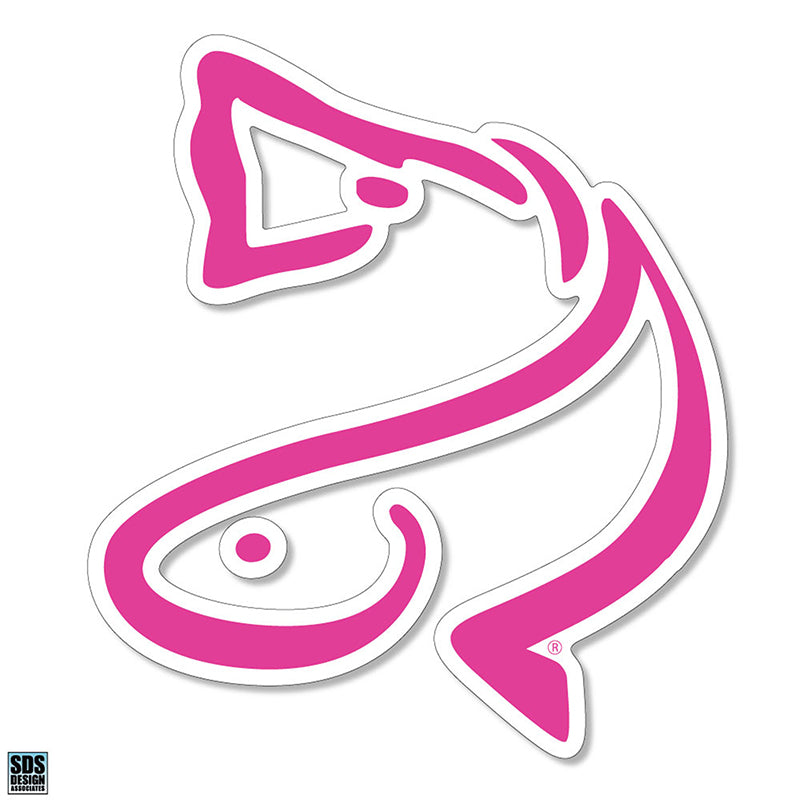 Pink 3&quot; Charleston Angler Red Drum Vinyl Decal