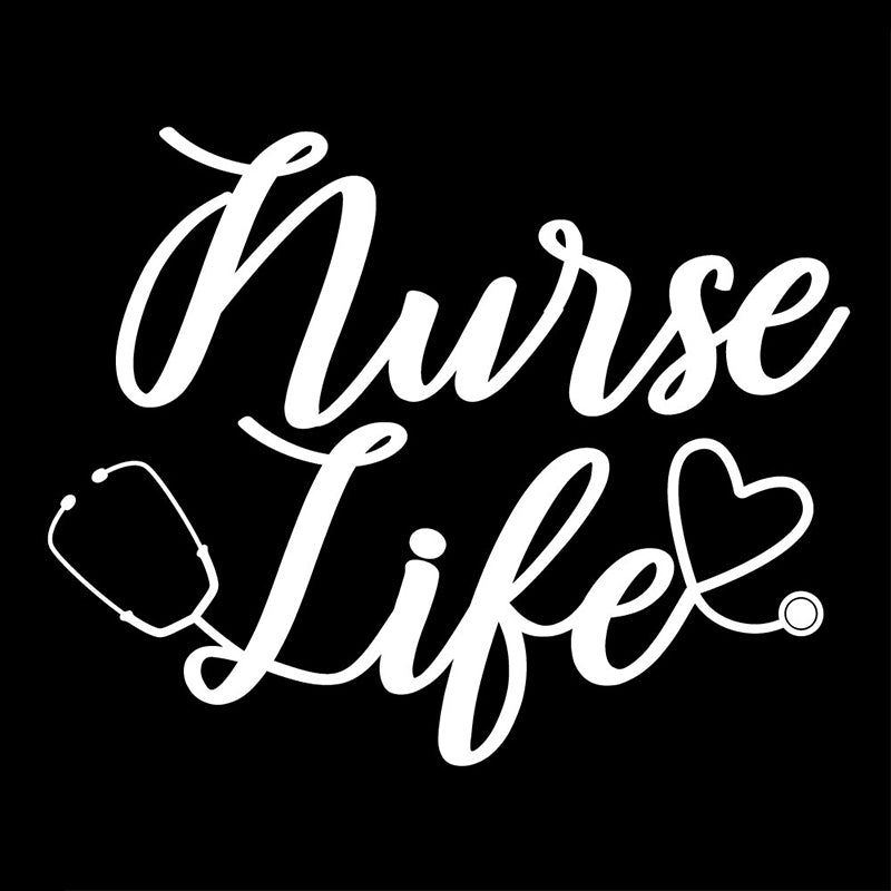 nurse life with stethescope decal