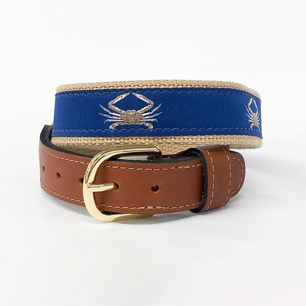 ZEP-PRO Blue Crab Ribbon Belt | Palmetto Moon