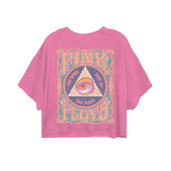 Short Sleeves Goodie Pink T-Shirt Sleeve | Floyd Eye Two Cropped Palmetto Moon