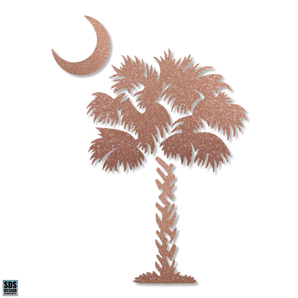 Palmetto Tree 3 inch Decal rose gold
