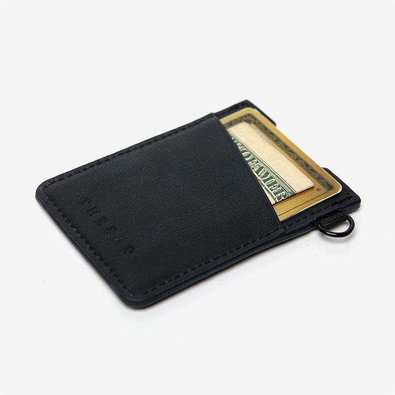 Thread Wallets Black Vertical Card Holder