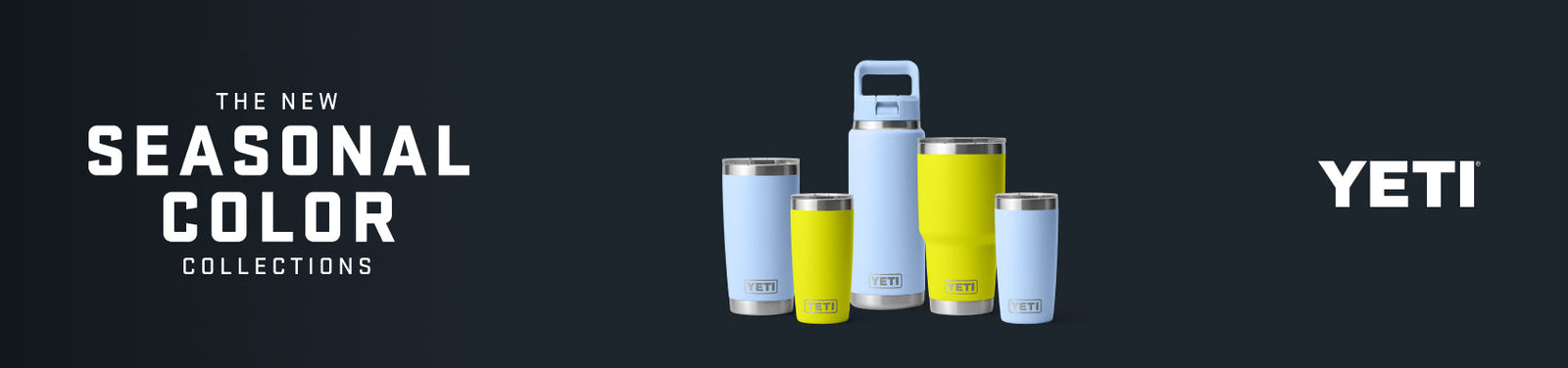 The New Seasonal Color Collections from YETI - Big Sky Blue and Firefly Yellow
