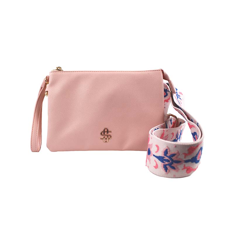 simply southern peach crossbody wallet and bag