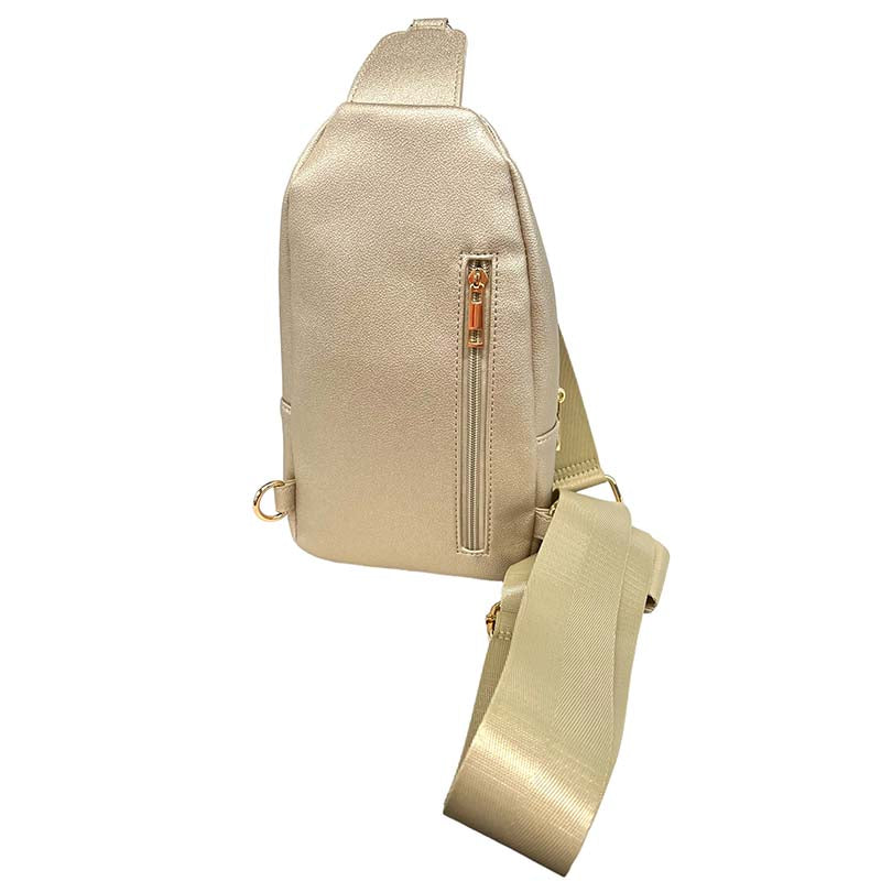 Leather Sling Bag in Tan