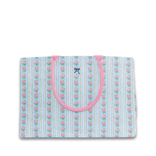 Rose Stripe Oversized Canvas Tote
