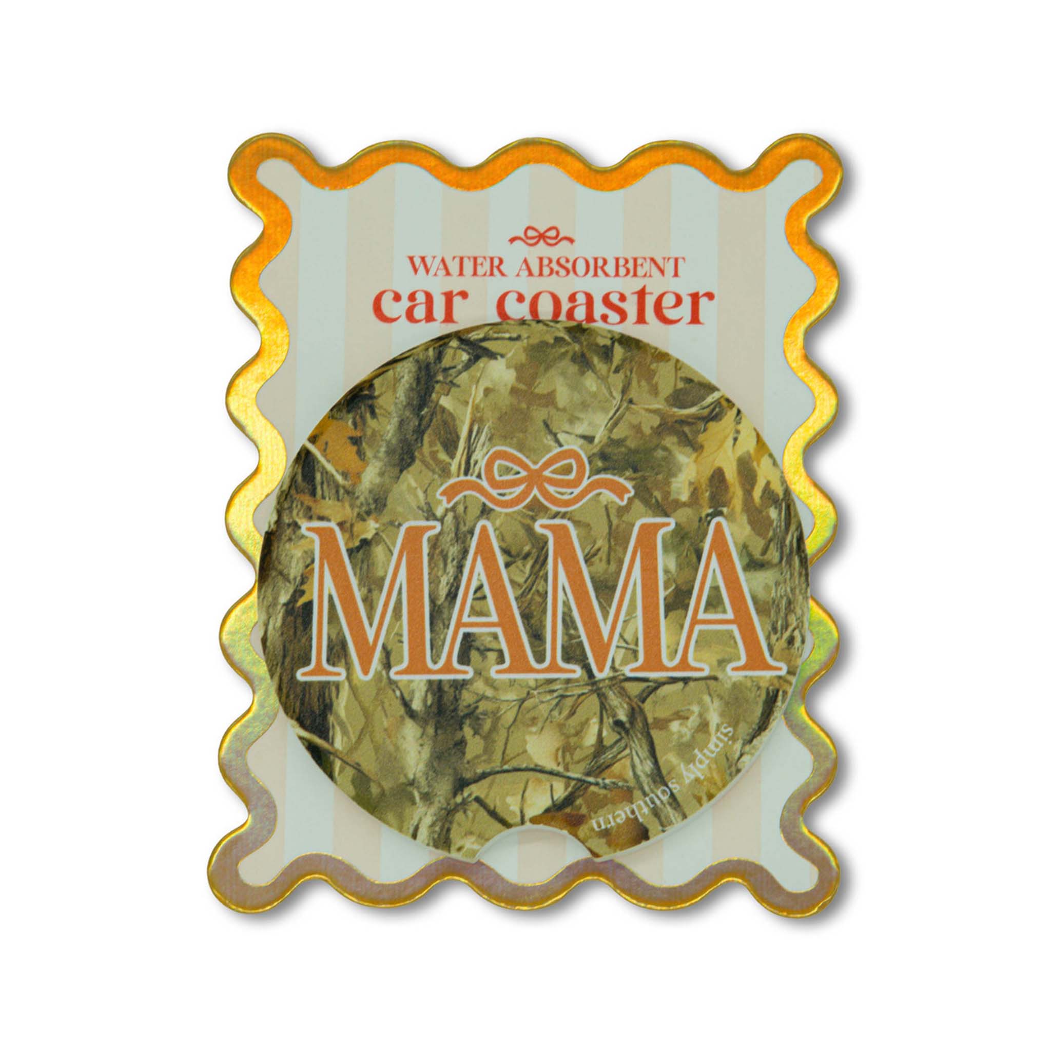 Camo Mama Single Car Coaster