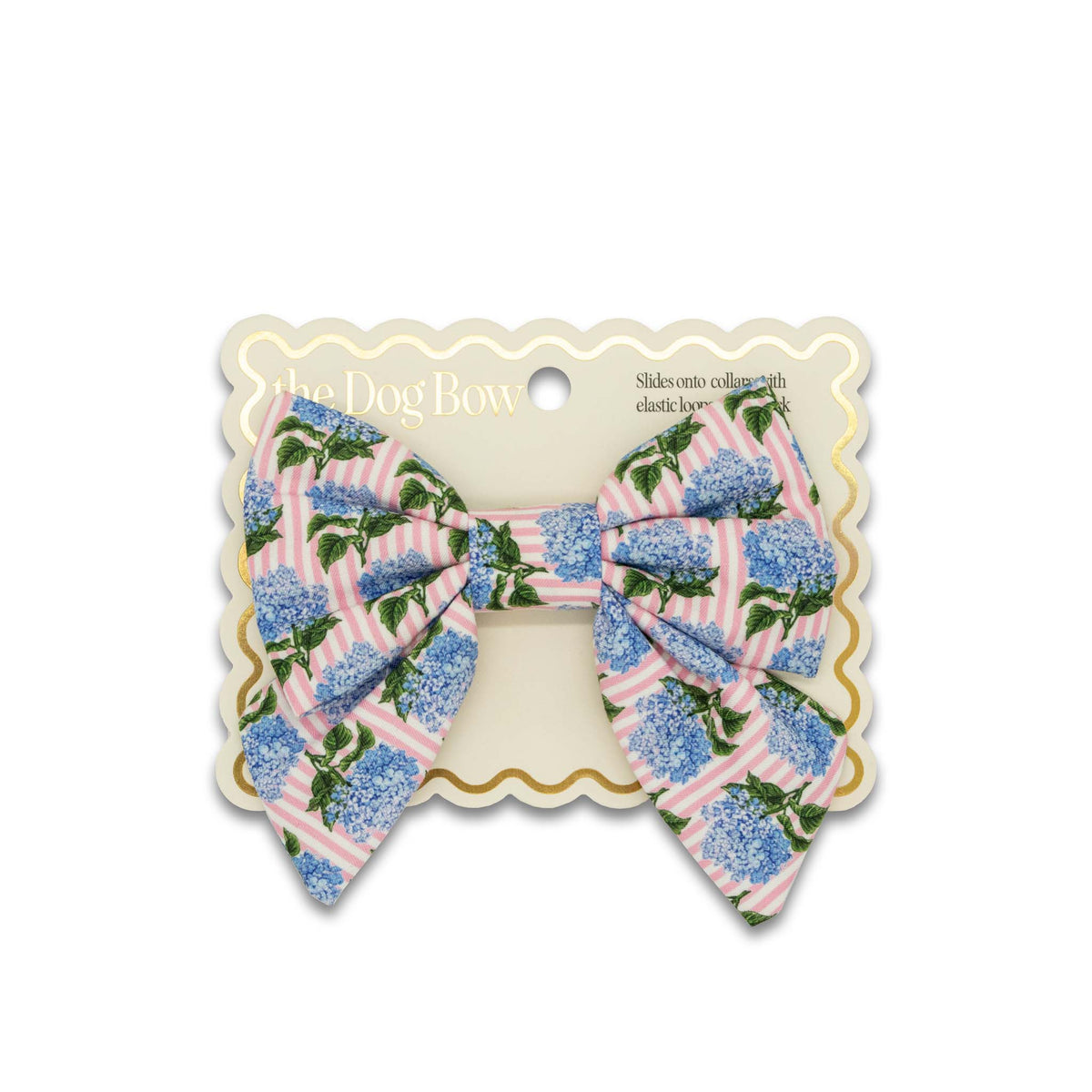 Dog bow with floral pattern on a white background