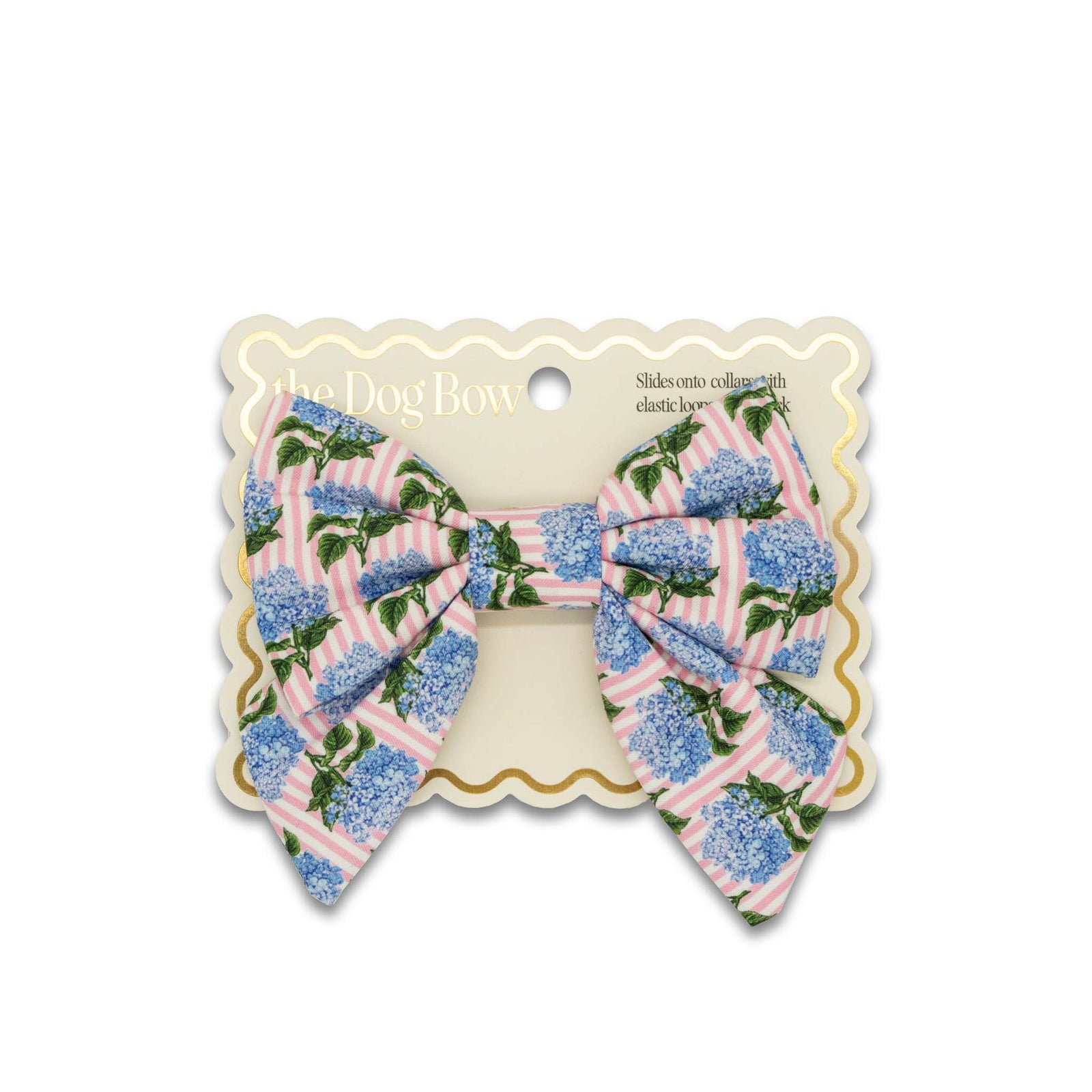 Dog bow with floral pattern on a white background