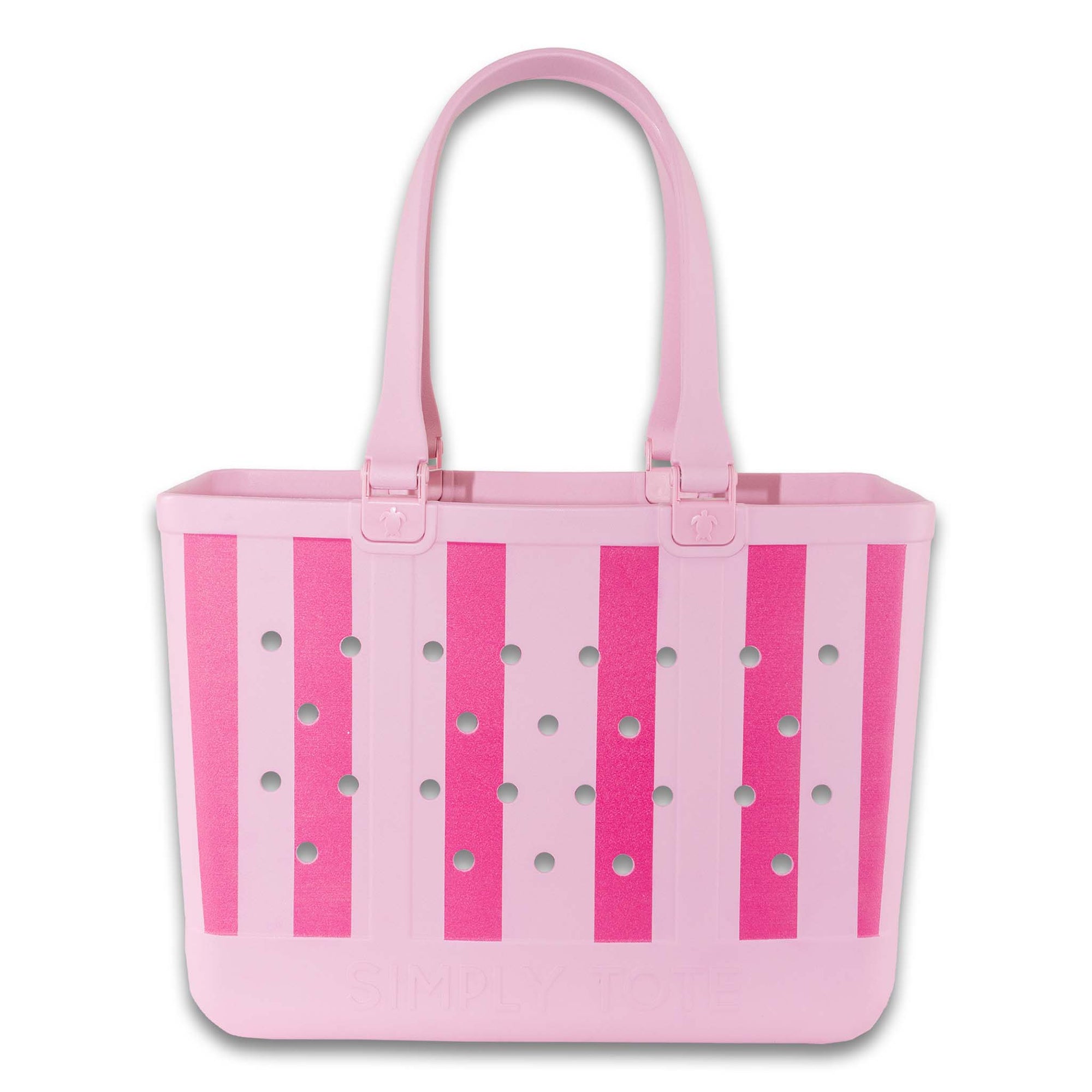 Simply southern Large Striped Tote Bag in Berry