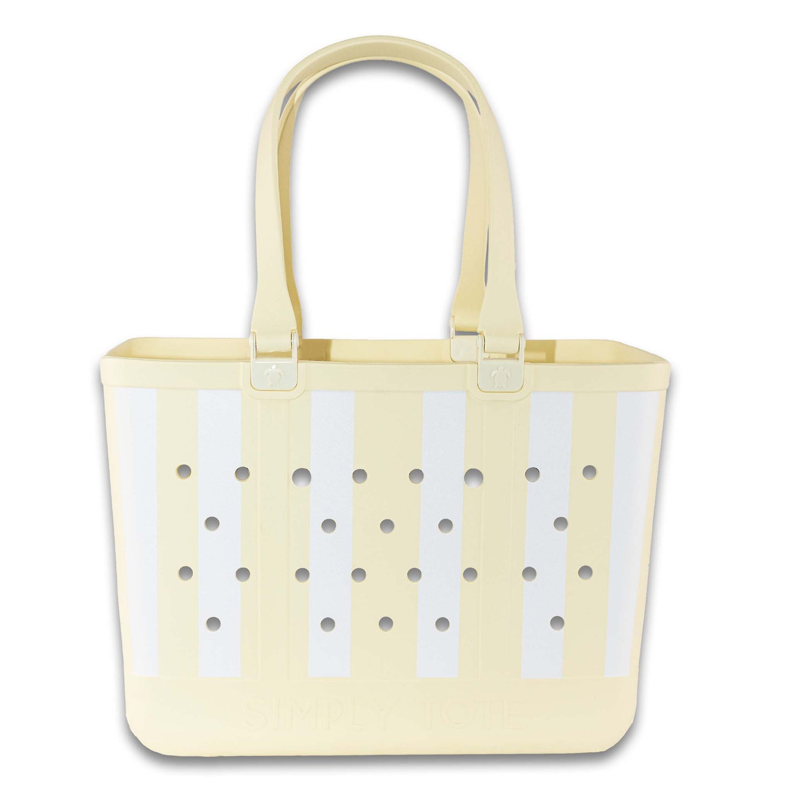 simply southern Large Striped Tote Bag in Lemon