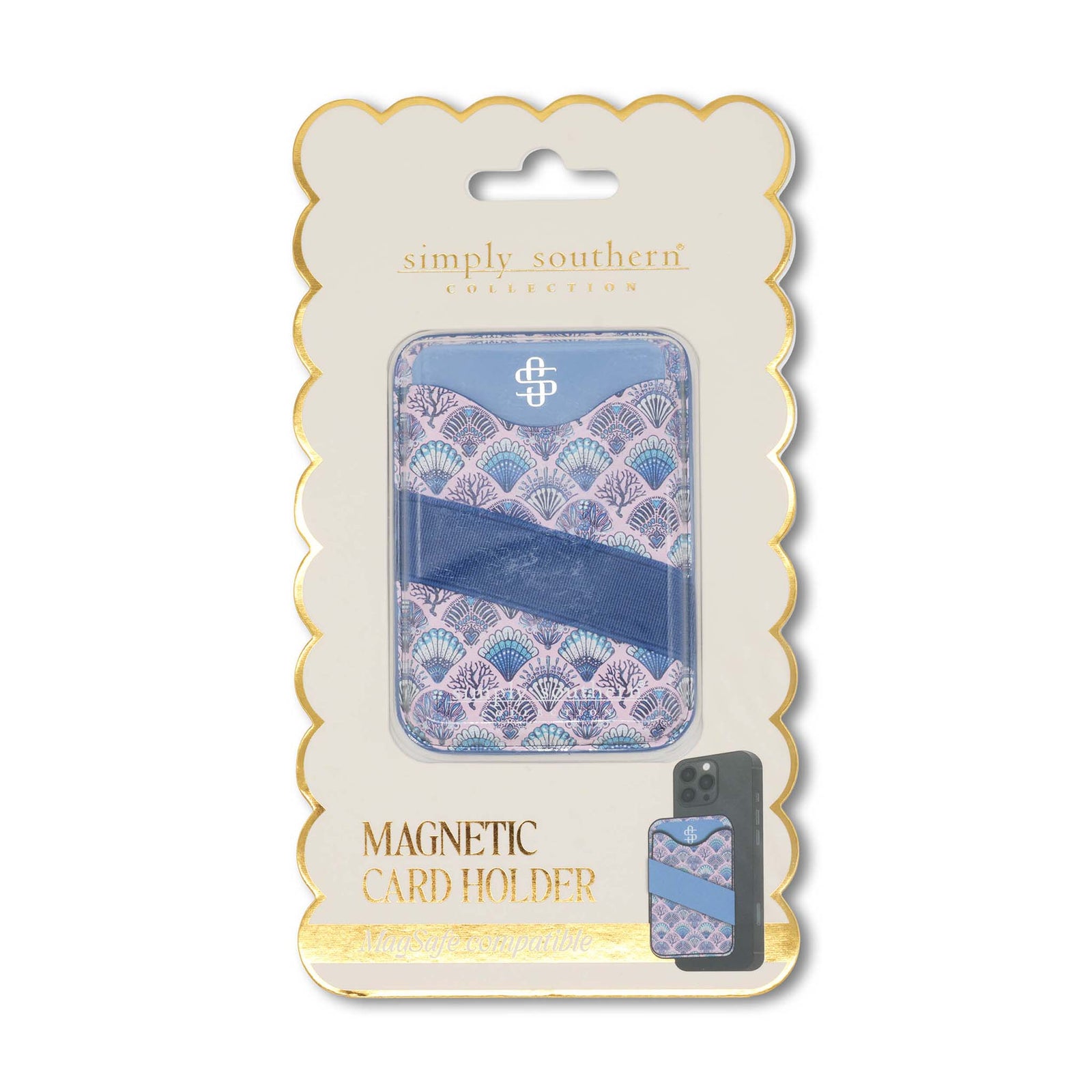 Magnetic card holder packaging with 'Simply Southern' branding on a white background