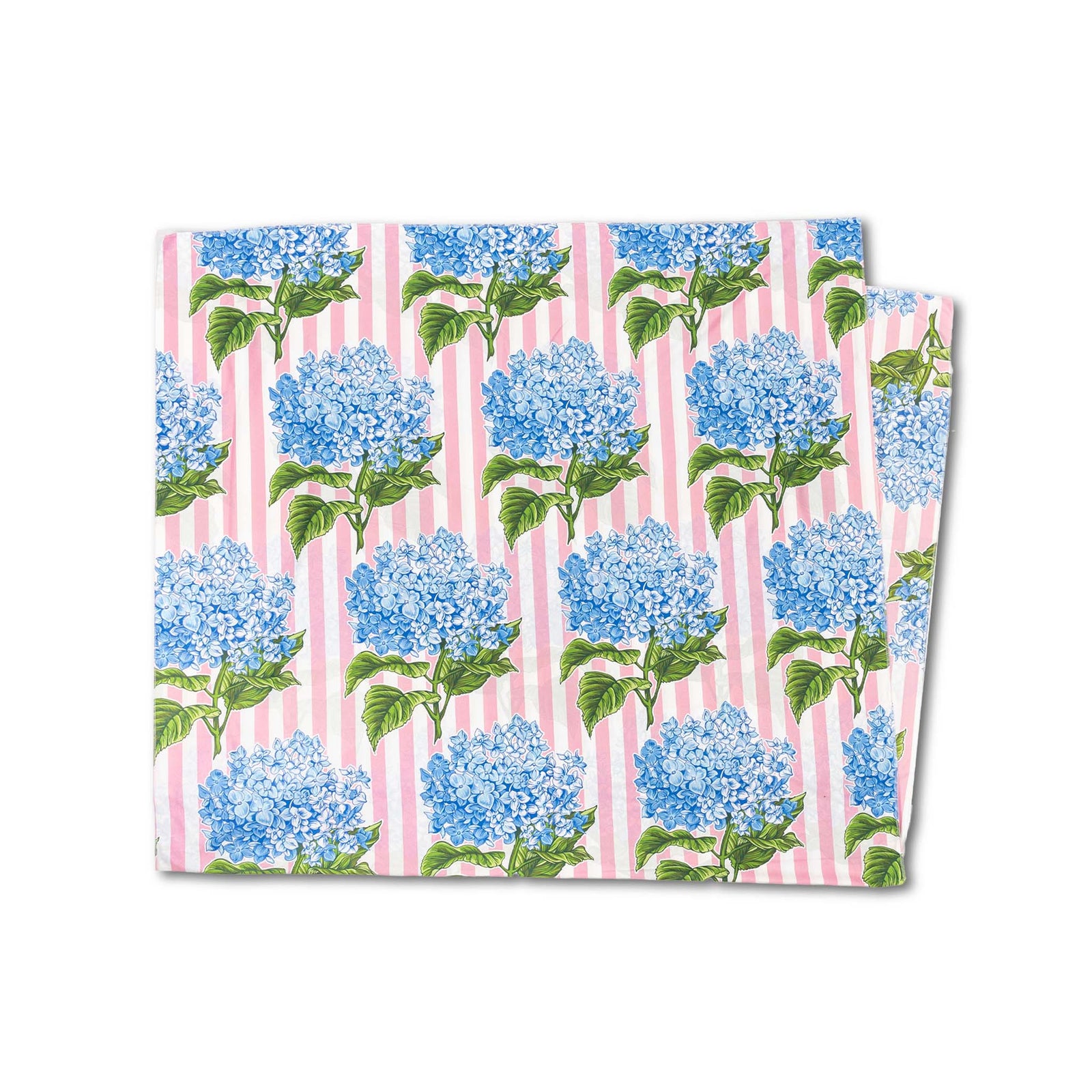 Folded Blue hydrangea flowers quick dry sand free towel measuring 40"x72" by Simply Southern