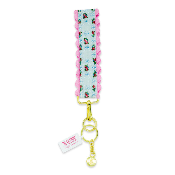 Lace Key Fob in Bow Floral