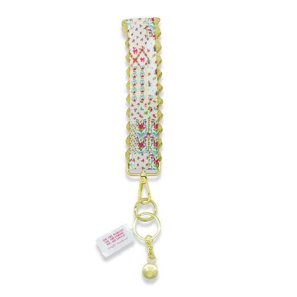 Lace Key Fob in Quilted Ribbon