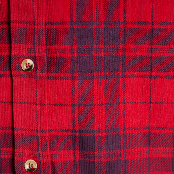 Western Prep Corduroy Flannel in Red