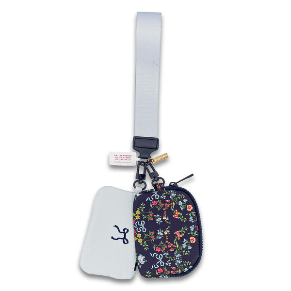 Ribbon Floral Dual Wristlet ID & Coin Pouch